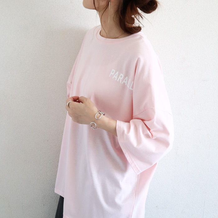 tシャツ トップス レディース 半袖 春 夏 黒 白 おしゃれ かわいい 30代 40代 50代 カットソー ロゴ プリント ^t580^ | uricca | 09