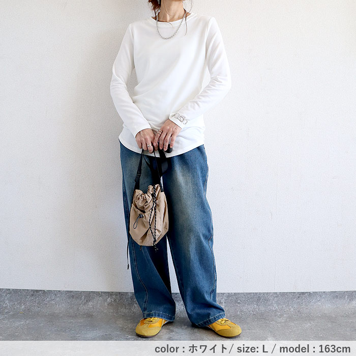 tシャツ ロンt 長袖 レディース 春 秋 冬 トップス おしゃれ かわいい 30代 40代 50代 オフィス ロング [郵1.5]^t593^ | uricca | 17