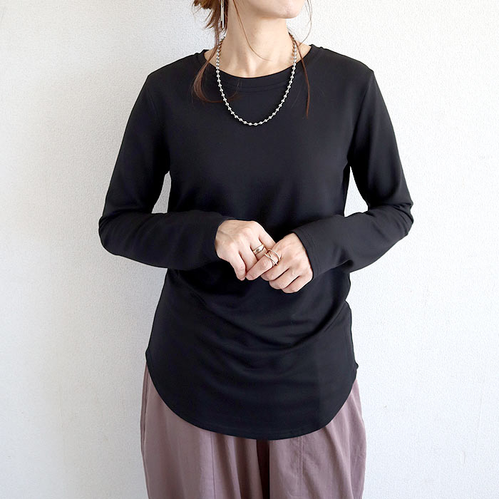 tシャツ ロンt 長袖 レディース 春 秋 冬 トップス おしゃれ かわいい 30代 40代 50代 オフィス ロング [郵1.5]^t593^ | uricca | 03