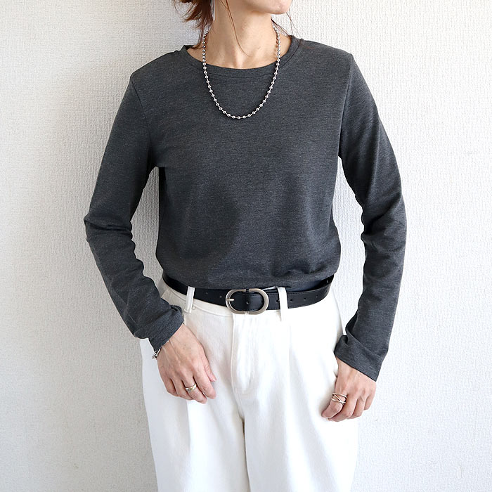 tシャツ ロンt 長袖 レディース 春 秋 冬 トップス おしゃれ かわいい 30代 40代 50代 オフィス ロング [郵1.5]^t593^ | uricca | 04