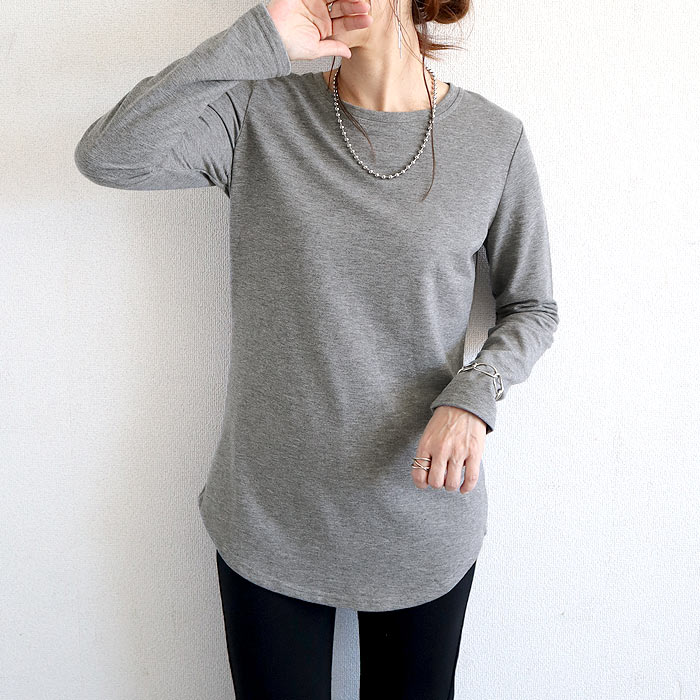 tシャツ ロンt 長袖 レディース 春 秋 冬 トップス おしゃれ かわいい 30代 40代 50代 オフィス ロング [郵1.5]^t593^ | uricca | 02