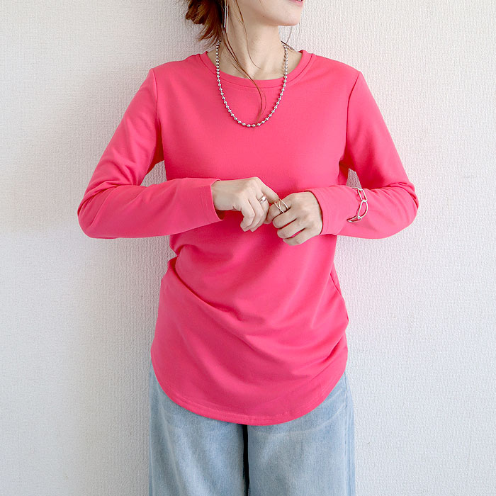 tシャツ ロンt 長袖 レディース 春 秋 冬 トップス おしゃれ かわいい 30代 40代 50代 オフィス ロング [郵1.5]^t593^ | uricca | 05