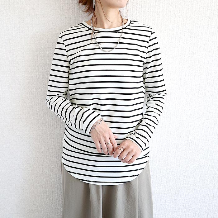 tシャツ ロンt 長袖 レディース 春 秋 冬 トップス おしゃれ かわいい 30代 40代 50代 オフィス ロング [郵1.5]^t593^ | uricca | 06