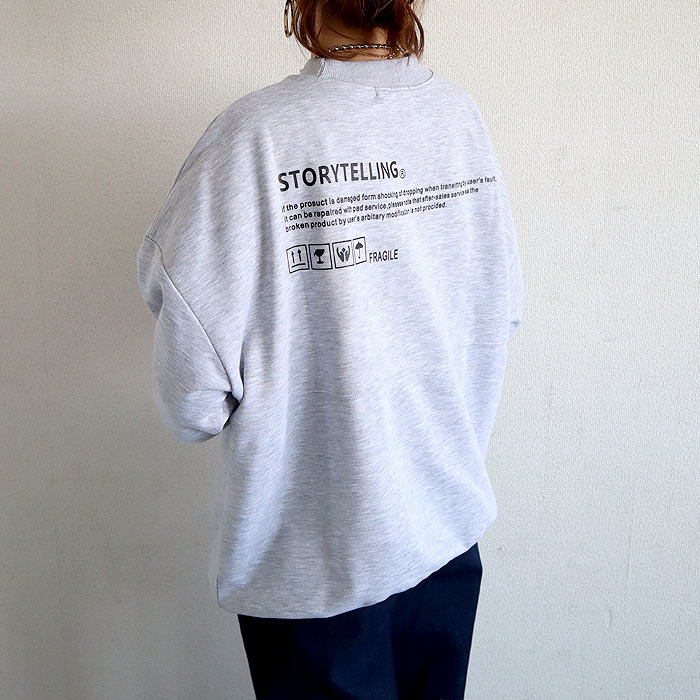 スウェット トレーナー トップス レディース 長袖 秋 冬 黒 白 おしゃれ かわいい 30代 40代 50代 ロゴ プリント [郵3]^t642^ | uricca | 02