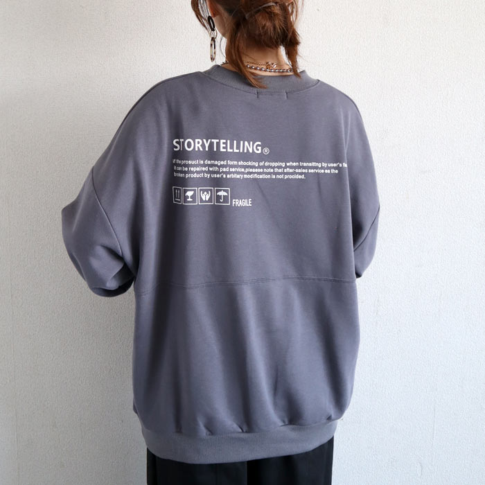 スウェット トレーナー トップス レディース 長袖 秋 冬 黒 白 おしゃれ かわいい 30代 40代 50代 ロゴ プリント [郵3]^t642^ | uricca | 04