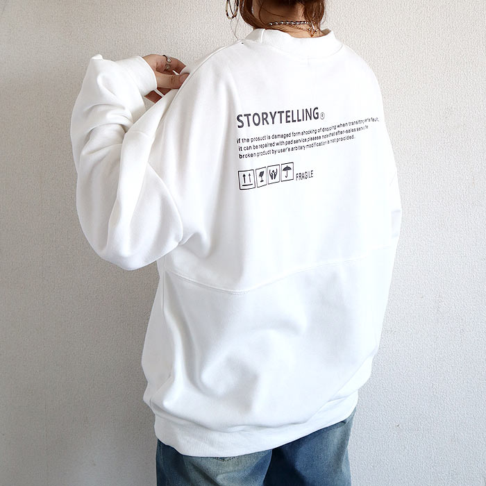 スウェット トレーナー トップス レディース 長袖 秋 冬 黒 白 おしゃれ かわいい 30代 40代 50代 ロゴ プリント [郵3]^t642^ | uricca | 01