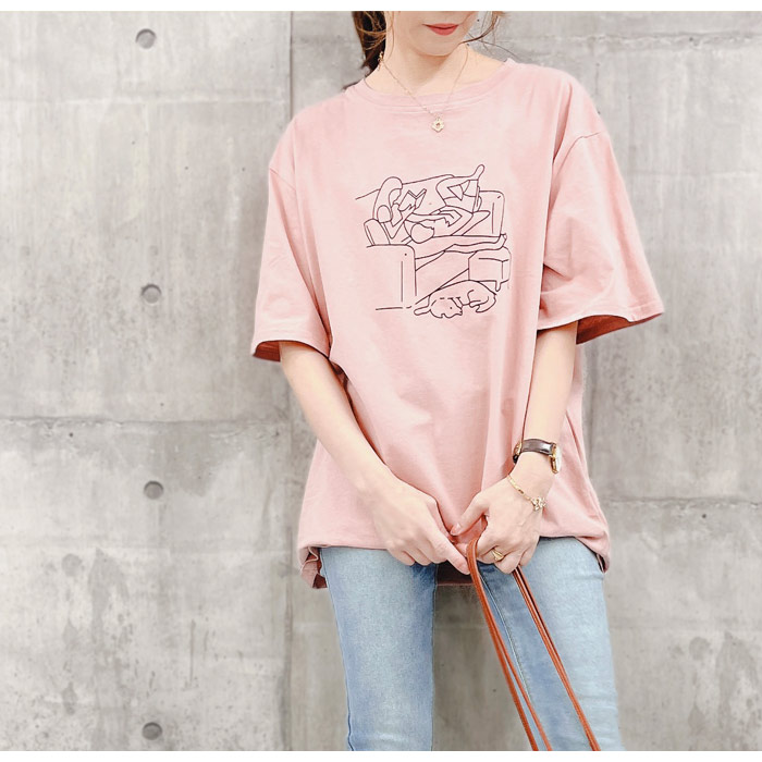 まとめ買いで最大15％OFF！tシャツ レディース カットソー 春 プリント ロゴ 半袖 かわいい ゆったり シンプル Tシャツ (送料無料)[郵2]  ^t697^ :t697:uricca ウリッカ by Raspberry - 通販 - Yahoo!ショッピング