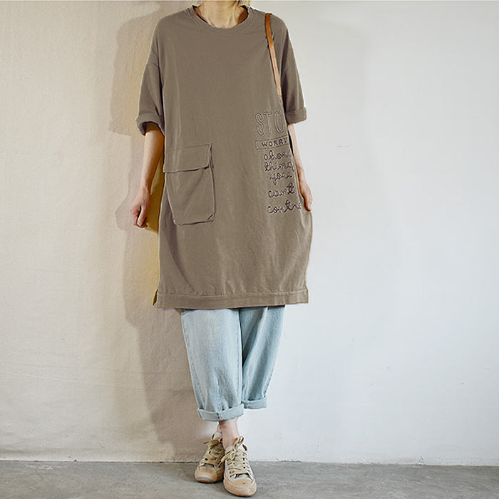 tシャツ レディース トップス 半袖 春 夏 黒 白 おしゃれ ロゴ プリント カットソー ゆったり ^t733^ | uricca | 03