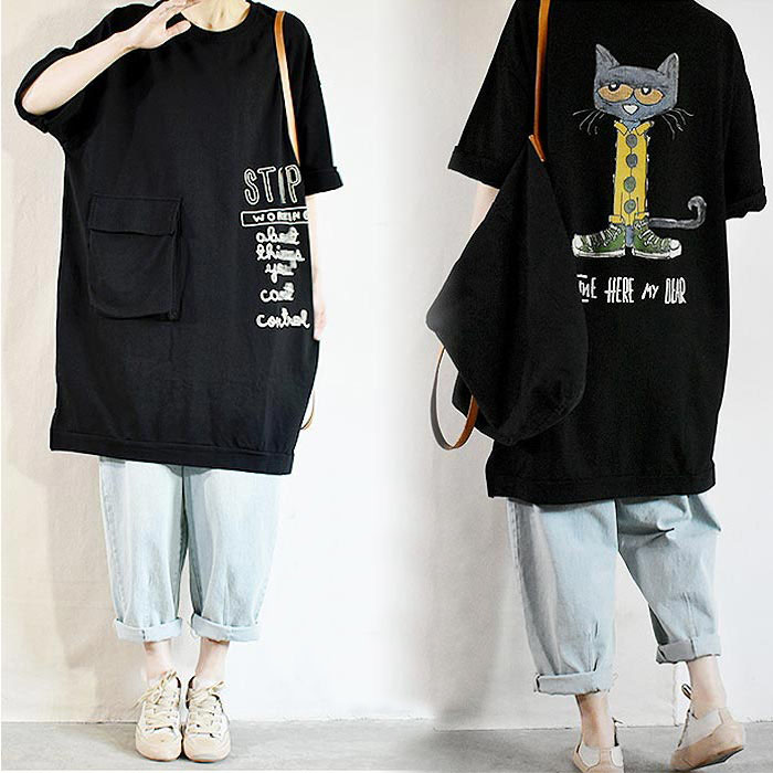 「1点2790円+2点購入クーポンで」 tシャツ レディース トップス 半袖 春 夏 黒 白 おしゃれ ロゴ プリント カットソー ゆったり [郵2]^t733^ | uricca | 02