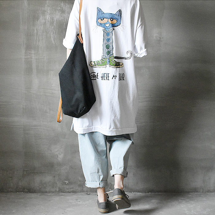 tシャツ レディース トップス 半袖 春 夏 黒 白 おしゃれ ロゴ プリント カットソー ゆったり ^t733^ | uricca | 01