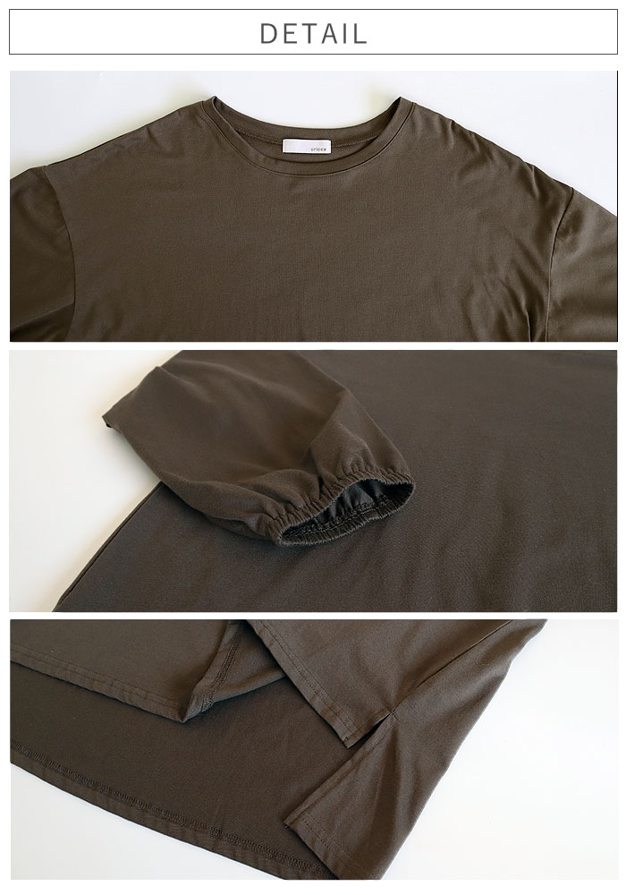 1832円 クーポンで！ Tシャツ レディース トップス ロンT 長袖 秋 冬 黒 白 おしゃれ 無地 ぽわん袖 テールカット ゆったり 韓国 カジュアル^t764^[郵1.5] | uricca | 15