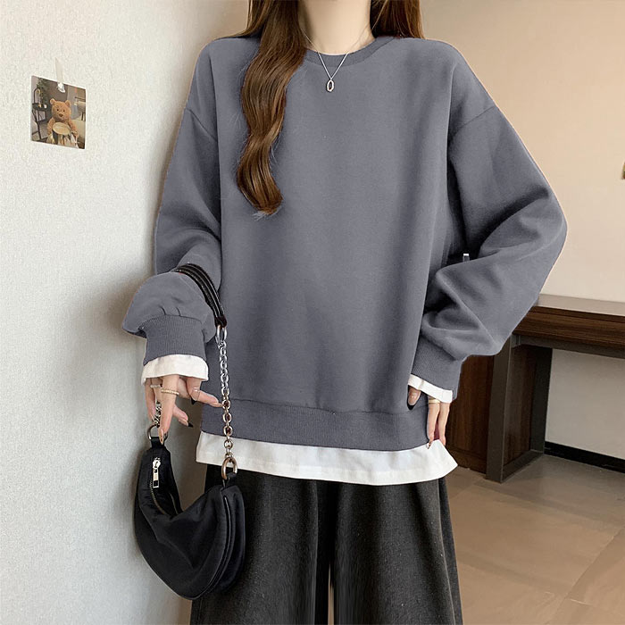 ビッグスウェット レディース トップス カレッジロゴ サイド