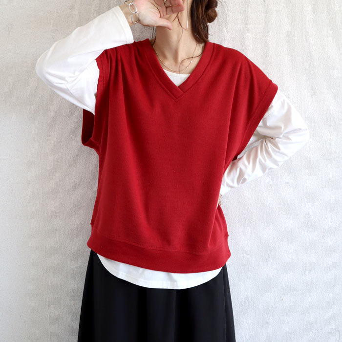 ベスト スウェット トレーナー トップス ジレ レディース 春 秋 冬 おしゃれ かわいい 30代 40代 50代 [郵3]^t866^ | uricca | 07