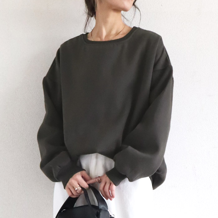 トレーナー スウェット トップス レディース 裏起毛 長袖 秋 冬 黒 白 おしゃれ かわいい 30代 40代 大きいサイズ 極暖 ^t908^ | uricca | 02