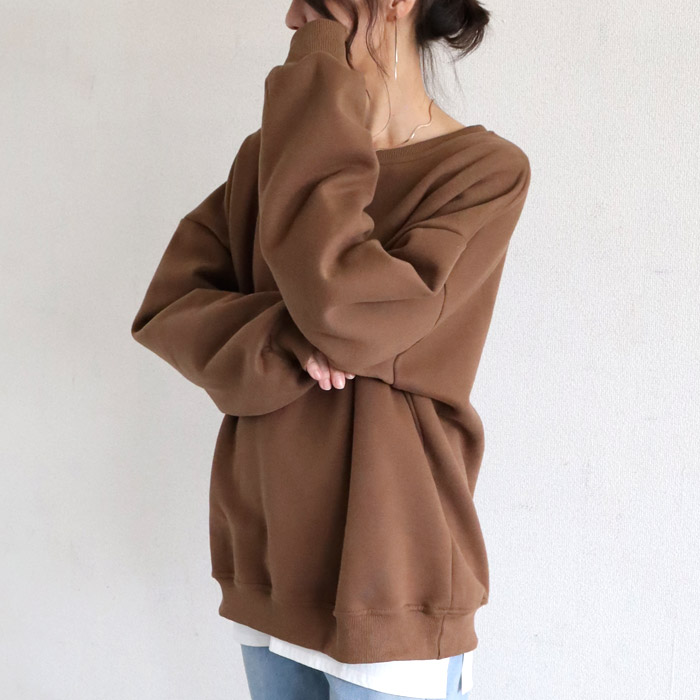 トレーナー スウェット トップス レディース 裏起毛 長袖 秋 冬 黒 白 おしゃれ かわいい 30代 40代 大きいサイズ 極暖 ^t908^ | uricca | 04