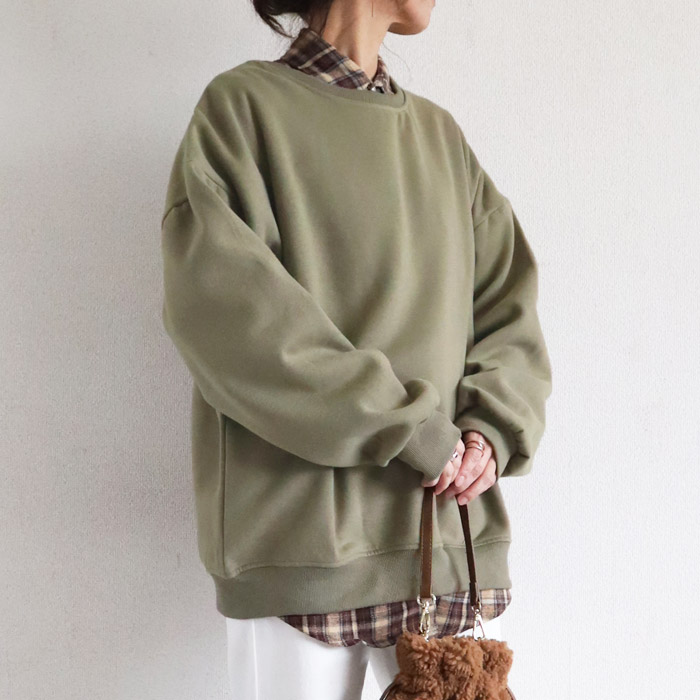 トレーナー スウェット トップス レディース 裏起毛 長袖 秋 冬 黒 白 おしゃれ かわいい 30代 40代 大きいサイズ 極暖 ^t908^ | uricca | 08