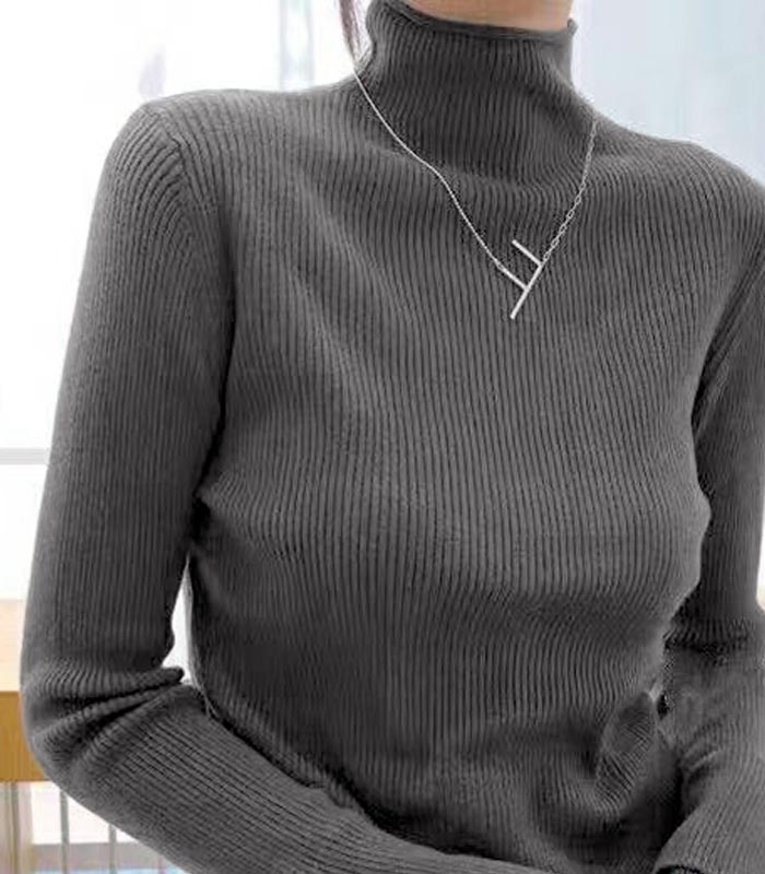 1611円 クーポンで！ ニット セーター レディース 秋 冬 黒 白 おしゃれ ハイネック タートルネック インナー トップス リブ レース [郵3]^t912^ | uricca | 13