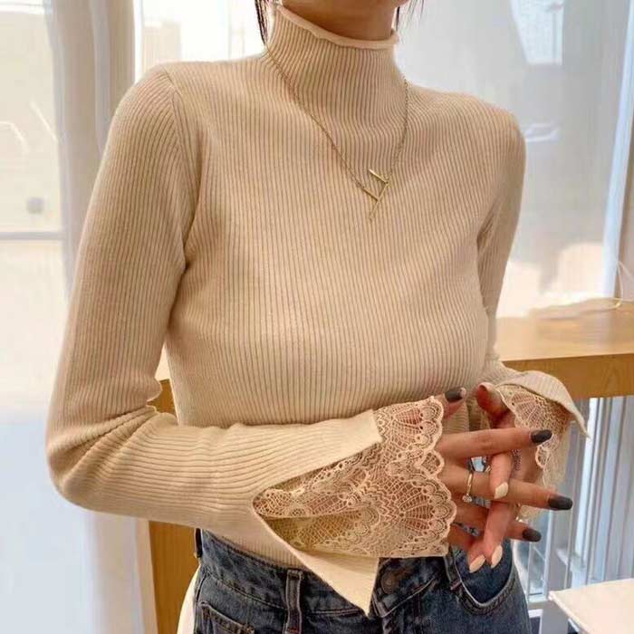 uricca ニット セーター レディース 秋 冬 黒 白 おしゃれ