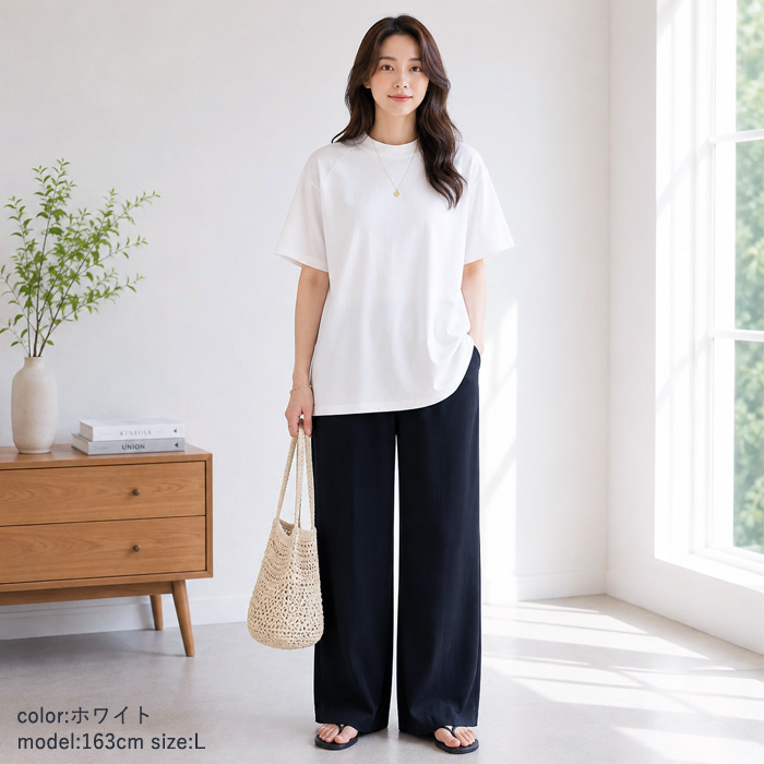 1494円 クーポンで！ ラグラン Tシャツ 夏 レディース 綿100％ コットン 半袖 春 白 黒 5分袖 無地 薄手 肌触りがいい [郵1.5]^t932n^ | uricca | 16