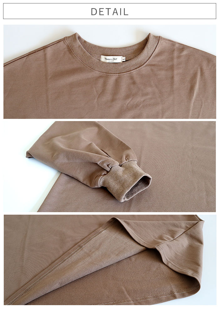 トレーナー トップス レディース 長袖 春 秋 冬 黒 白 おしゃれ かわいい ボーダー 柄 ロング コットン100 [郵3]^t951^ | uricca | 14