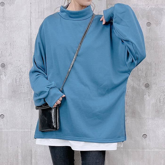 トレーナー スウェット トップス レディース 長袖 秋 冬 黒 白 おしゃれ かわいい 30代 40代 50代 重ね着 極暖 [郵3]^t956^ | uricca | 02