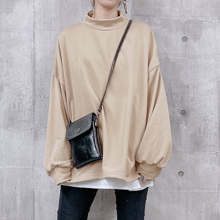 トレーナー スウェット トップス レディース 長袖 秋 冬 黒 白 おしゃれ かわいい 30代 40代 50代 重ね着 極暖 [郵3]^t956^ | uricca | 04