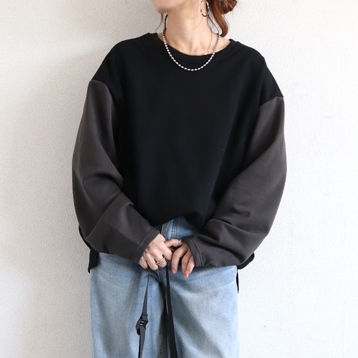 トレーナー スウェット トップス レディース 長袖 秋 冬 黒 おしゃれ かわいい 30代 40代 50代 ゆったり [郵3]^t968^ | uricca | 01