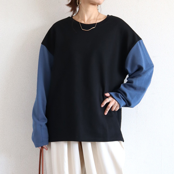 トレーナー スウェット トップス レディース 長袖 秋 冬 黒 おしゃれ かわいい 30代 40代 50代 ゆったり [郵3]^t968^ | uricca | 02