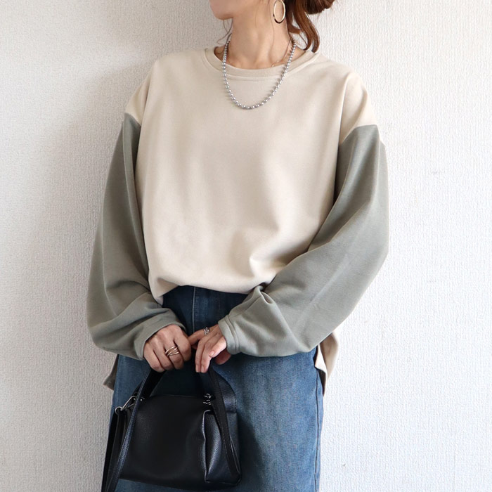 トレーナー スウェット トップス レディース 長袖 秋 冬 黒 おしゃれ かわいい 30代 40代 50代 ゆったり [郵3]^t968^ | uricca | 03