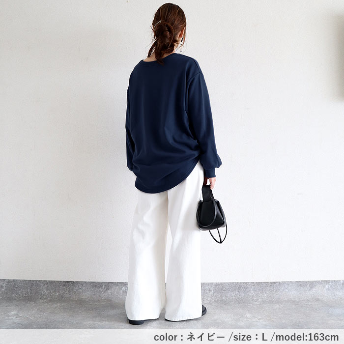 1990円 クーポンで！ トレーナー スウェット レディース トップス 長袖 春 秋 冬 黒 白 おしゃれ 30代 40代 50代 ポワン袖 カットソー[郵3]^t969^ | uricca | 31