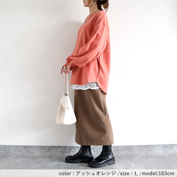 1990円 クーポンで！ トレーナー スウェット レディース トップス 長袖 春 秋 冬 黒 白 おしゃれ 30代 40代 50代 ポワン袖 カットソー[郵3]^t969^ | uricca | 34