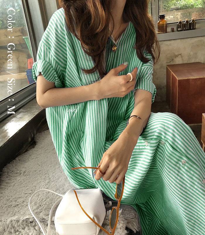 シャツワンピ ワンピース レディース シャツ 半袖 ストライプ ロング 羽織り 白 黒 2WAY カーディガン アウター [郵1.5]^v170^爆買 | uricca | 14