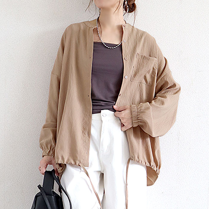 ブラウス シャツ トップス レディース 長袖 前開き 春 秋 冬 黒 白 おしゃれ かわいい 大きいサイズ [郵2]^v181^ | uricca | 09