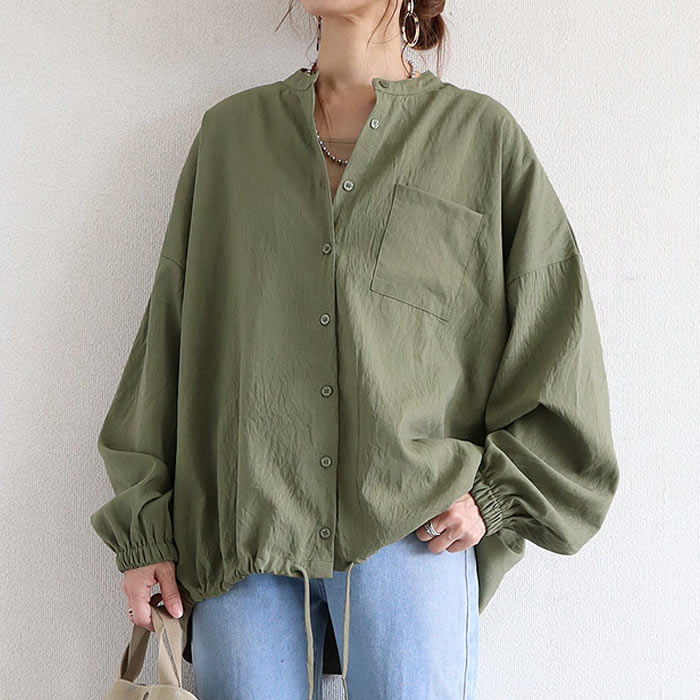 2392円 クーポンで★ ブラウス シャツ トップス レディース 長袖 前開き 春 秋 冬 黒 白 おしゃれ かわいい 大きいサイズ [郵2]^v181^ | uricca | 09