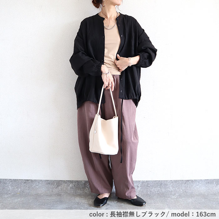 ブラウス シャツ トップス レディース 長袖 前開き 春 秋 冬 黒 白 おしゃれ かわいい 大きいサイズ [郵2]^v181^ | uricca | 30