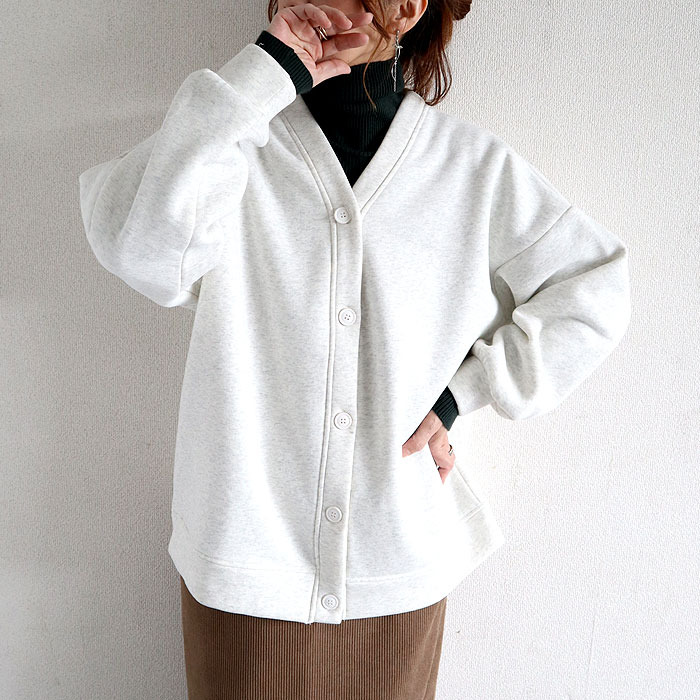 uricca（ウリッカ） 3137円 クーポン☆ 裏起毛 カーディガン