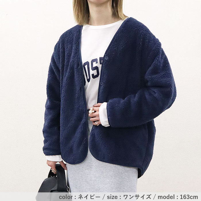 2495円 クーポンで！ カーディガン レディース 長袖 秋 冬 黒 おしゃれ かわいい 30代 40代 50代 アウター ジャケット リバーシブル 極暖 [郵3]^v184^ | uricca | 27