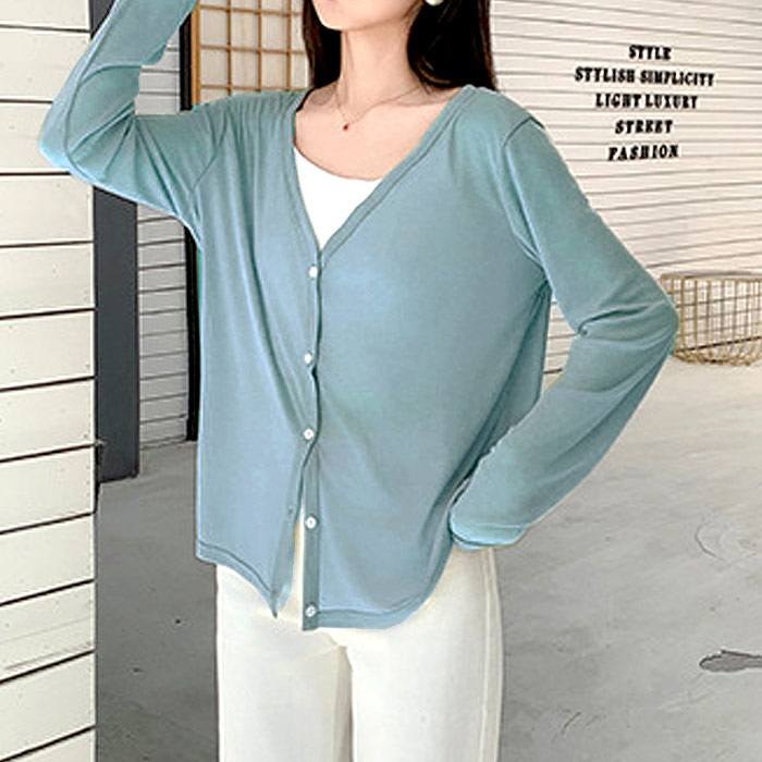 1076円 クーポンで！ カーディガン レディース 長袖 春 夏 秋 冬 白 黒 薄手 シアー 紫外線 UVカット 軽量 かわいい きれいめ 上着 [郵1.5]^v187^爆買 | uricca | 08