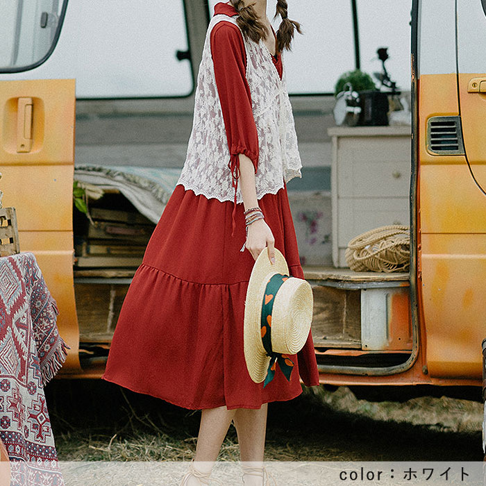 レディース 花柄 ノースリーブ トップス 赤 春服 夏服 おしゃれ かわいい APART 花柄ノースリーブトップス＆ラップスカート セットアップ 白 赤