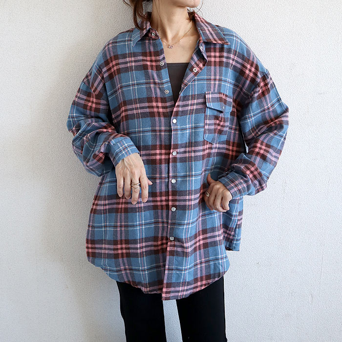 ブラウス シャツ トップス レディース ネルシャツ 長袖 秋 冬 白 黒 チェック 柄 おしゃれ 重ね着 レイヤード [郵2]^v191^バナー | uricca | 17