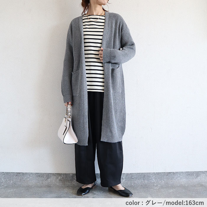 2995円 クーポンで！ トップス レディース ニットカーディガン ロングカーディガン 秋 冬 白 おしゃれ 長袖 無地 カジュアル ゆったり 体型カバー ^v192^ | uricca | 20