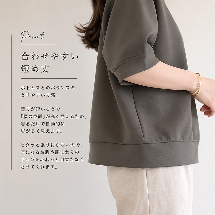 1990円 クーポンで！ カーディガン レディース UV対策 半袖 カーデ アウター 前ボタン ジャージ素材 ポンチ 春 夏 黒 おしゃれ [郵3]^v202^ | uricca | 10