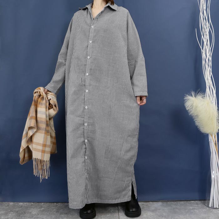 シャツワンピース 長シャツ ロングシャツ レディース 春 秋 長袖 ブラウス ビッグシルエット ロング 大きい ストライプ柄 無地 ゆったり 楽天市場】シャツワンピース 長シャツ ロングシャツ レディース