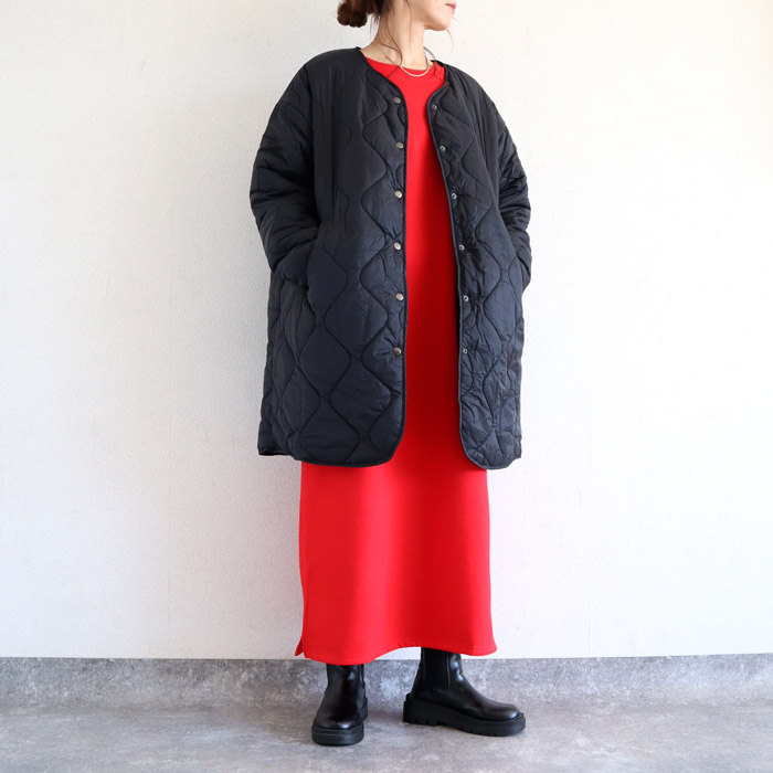 ワンピース レディース スウェット 秋 冬 黒 長袖 無地 マキシ丈 裏起毛 体形カバー ポケット付 選べる丈 極暖 ^w714+sh-423^ | uricca | 05