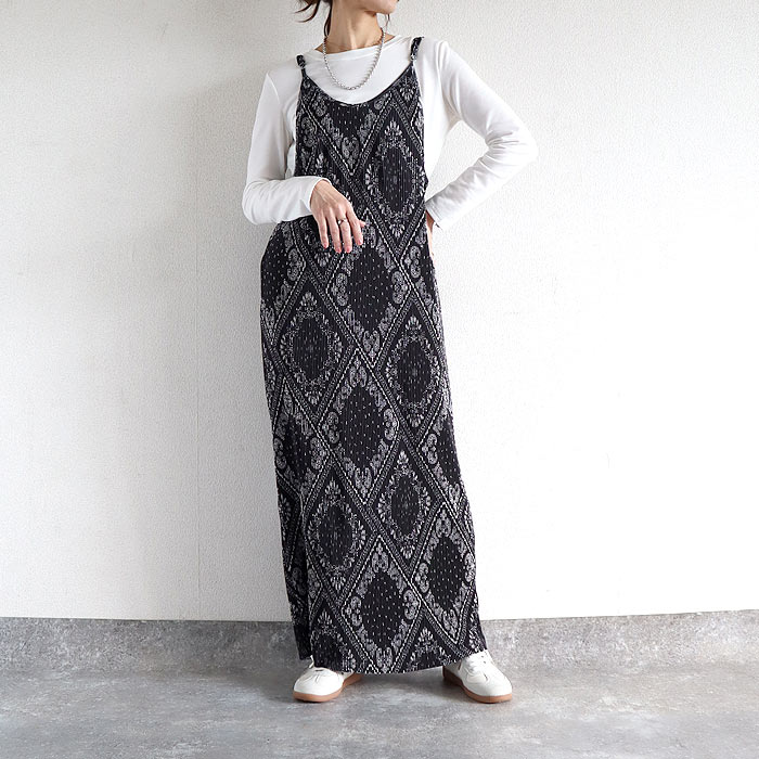 3591円 クーポンで★ プリーツワンピース キャミソールワンピース ロング レディース 春 夏 秋 セルフカット[郵3]^w729^爆買 | uricca | 07