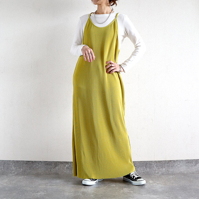 3591円 クーポンで★ プリーツワンピース キャミソールワンピース ロング レディース 春 夏 秋 セルフカット[郵3]^w729^爆買 | uricca | 06