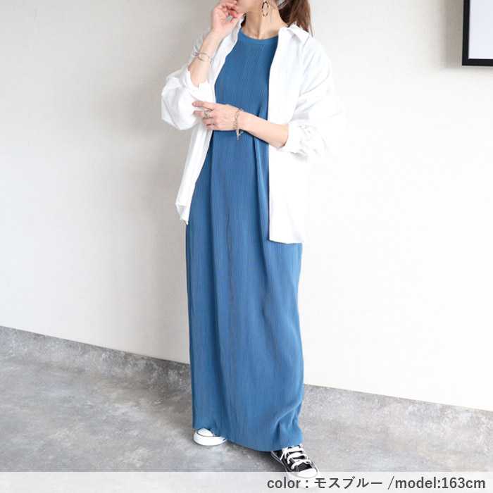 ワンピース レディース プリーツ ロング 半袖 セルフカット 美脚効果 黒 春 夏 秋 おしゃれ かわいい [郵3]^w730^ | uricca | 13