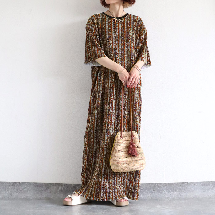 ワンピース レディース プリーツ ロング 半袖 セルフカット 美脚効果 黒 春 夏 秋 おしゃれ かわいい きれいめ 30代 40代  ^w730^【タイムセール】 | uricca | 07