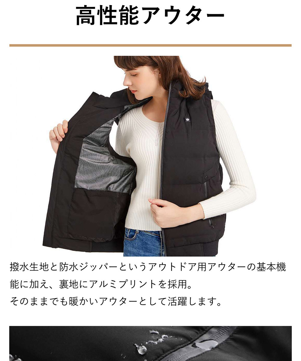 ＊グラフェン繊維ヒーター付きベスト ヒーターベスト 最新素材グラフェン加熱式ヒートベスト モバイル