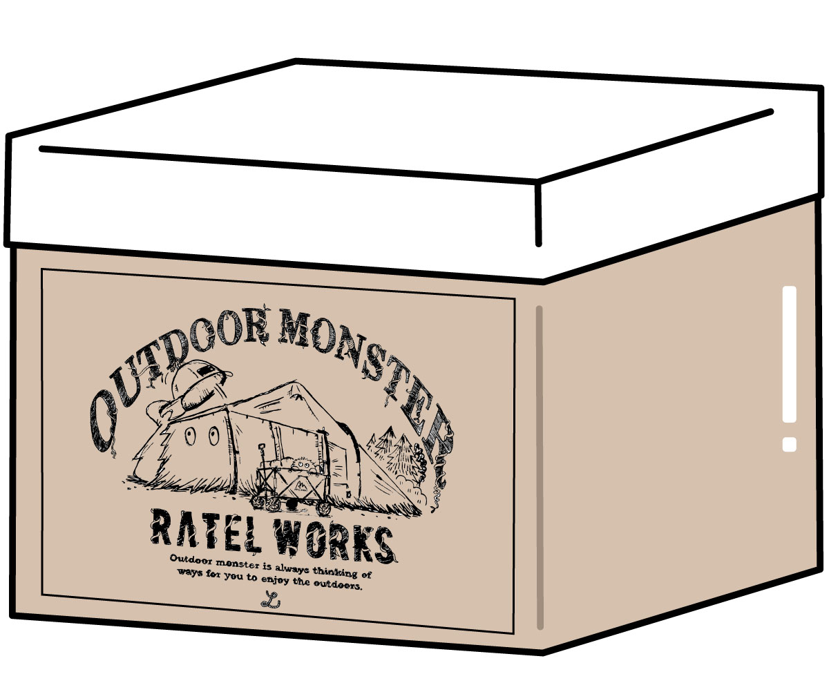 OUTDOOR MONSTER』×『RATELWORKS』Collaboration Sticker ブラック